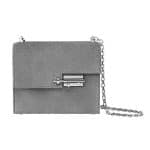 Hermes Smoked Gray Doblis Calfskin Verrou Chaine Bag