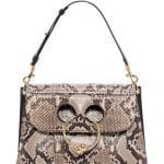 J. W. Anderson Natural/Black Python Medium Pierce Bag