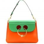 J. W. Anderson Tangerine/Green Medium Pierce Bag