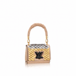 Louis Vuitton Beige Studded and Sequin Embroidered Twist PM Bag