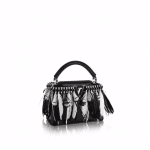 Louis Vuitton Black Feather Embellished Capucines Mini Bag