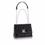 Louis Vuitton Black Monogram Malletage Twist GM Bag
