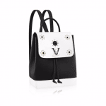 Louis Vuitton Black/White Lockme Backpack Mechanical Flowers Bag
