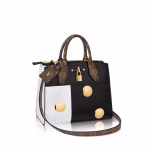 Louis Vuitton Black/White Studded City Steamer PM Bag