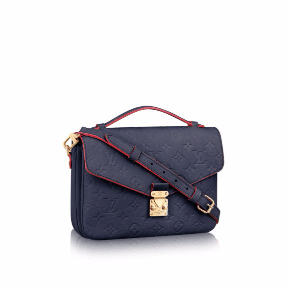 Louis Vuitton Pochette Metis Empreinte Marine Rough Navy Red