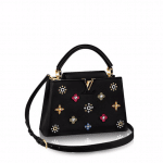 Louis Vuitton Noir Capucines PM Mechanical Flowers Bag