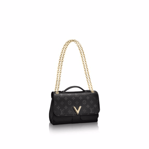 LOUIS VUITTON Cuir Ecume Python Very Chain Bag Taupe 251697