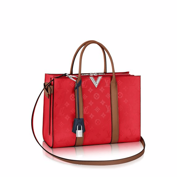 Louis Vuitton Monogram Cuir Plume Very Zipped Tote Rubis Red