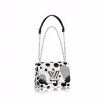 Louis Vuitton White/Black Epi with Columns and Dots Twist PM Bag