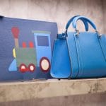 Moynat Blue Petite Ballerine and Train Pouch Bags