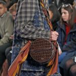 Mulberry Dark Brown Croc Print Trunk Bag - Fall 2017