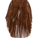 Saint Laurent Brown Suede Anita Toy Flat Fringe Crossbody Bag