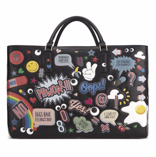 Anya Hindmarch Ebury Maxi Wink Sticker Leather Tote