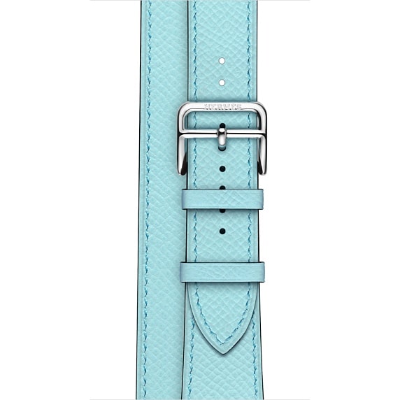 Apple Watch Hermès - 38mm Bleu Zéphyr Epsom Leather Double Tour - Regular