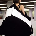 Balenciaga White/Black Striped Bazar Shopper XL Bag - Fall 2017