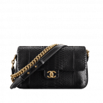 Chanel Black Python Large Rock My Shoulder Bag