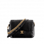 Chanel Black Python Medium Rock My Shoulder Bag