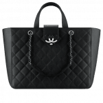 Chanel Black Quilted Calfskin Large Shopping Bag