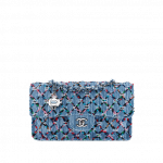 Chanel Blue Woven Denim Flap Bag