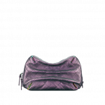 Chanel Dark Purple Lambskin with Iridescent Metal Clutch Bag