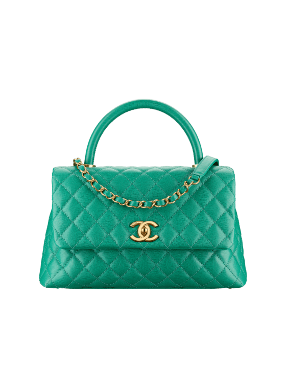 Chanel 18S Emerald Green Small Mini Coco Handle Flap Bag GHW – Boutique  Patina