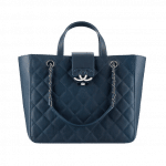 Chanel Navy Blue Quilted Calfskin Small Shopping Bag