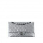 Chanel Silver Medium Classic Flap Bag