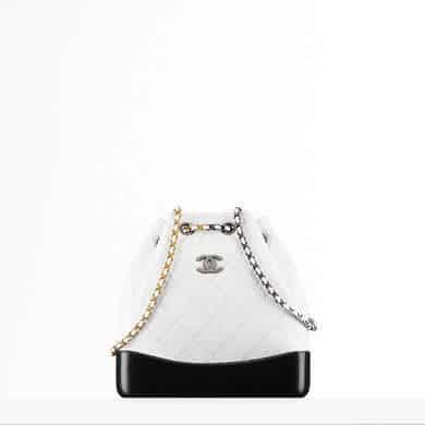 Chanel Small Gabrielle Bag Iridescent White - NOBLEMARS