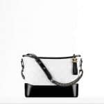 Chanel White/Black Gabrielle Hobo Bag