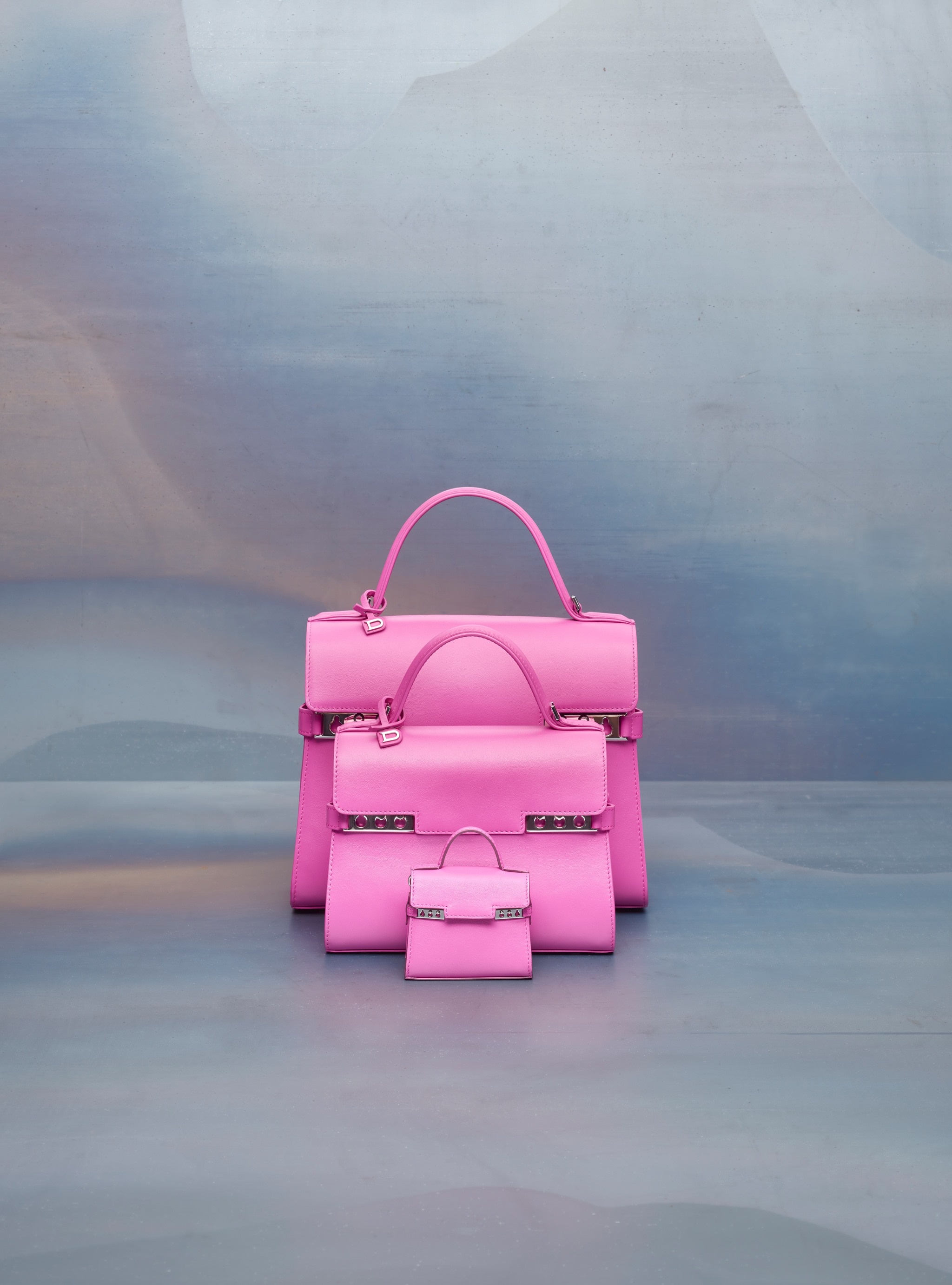 VGC Delvaux Tempete Micro 17cm Pink GHW Comes with db strap mirror