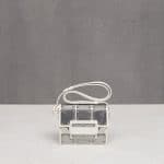 Delvaux Ivory/Antique Silver Iron Shield Madame Mini Bag