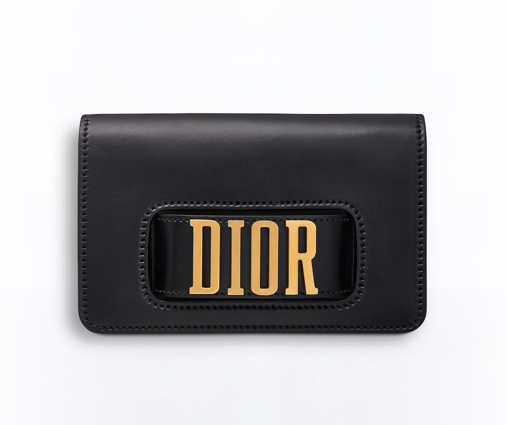 Dior Black Dior Pouch Bag with Slot Handclasp