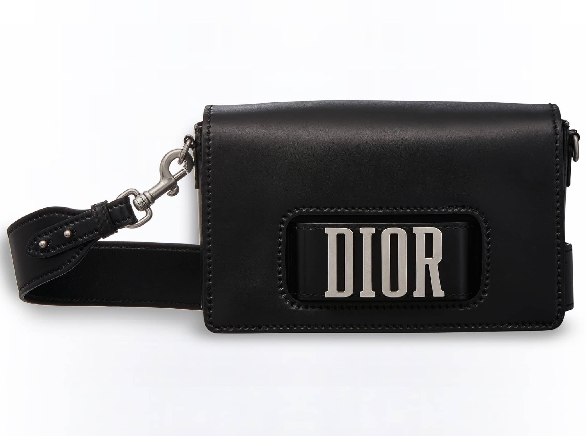 Dior Black Flap Bag with Slot Handclasp
