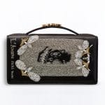Dior Black The Death Card Embroidered Tarot Pouch Bag