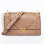 Dior Rose Poudre Studded Diorama Flap Bag