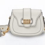 Dior White D-Fence Saddle Bag