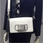 Dior White Flap Bag with Slot Handclasp 6