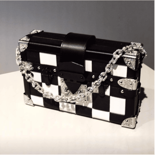 Louis Vuitton Black & White Checkered Petite Malle Bag, Fall 2017  Collection, Available Soon . Louis Vuitton Black & White…