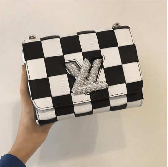 louis vuitton black and white checkered bag
