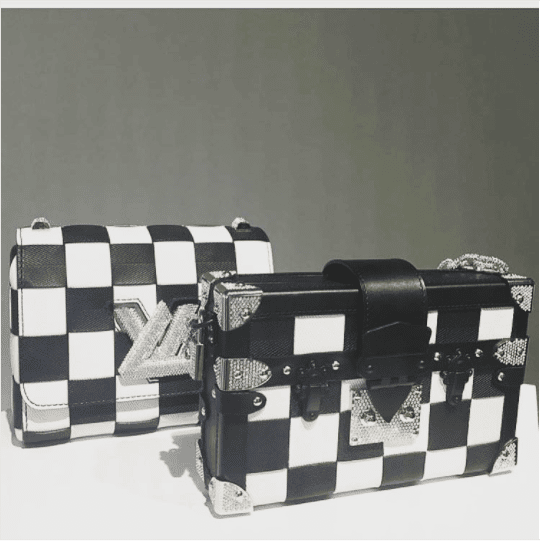 Louis Vuitton Black & White Checkered Petite Malle Bag, Fall 2017  Collection, Available Soon . Louis Vuitton Black & White…