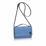 Louis Vuitton Blue Denim Epi Clery Bag