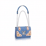 Louis Vuitton Blue Denim Epi Embellished Twist MM Bag