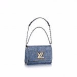 Louis Vuitton Blue Denim Epi Twist MM Bag