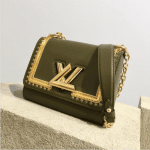 Louis Vuitton Olive Green with Gold Embroideries Twist Bag - Pre-Fall 2017
