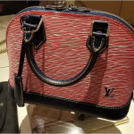 Louis Vuitton Red Denim Epi Alma BB Bag 2