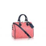 Louis Vuitton Red Denim Epi Speedy Bandouliere 25 Bag