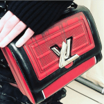 Louis Vuitton Red/Black Leather Embossed Twist Bag - Fall 2017