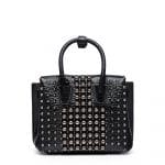 MCM Black Mini Milla Pearl Studs Tote Bag