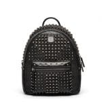 MCM Black Small Stark Pearl Studs Backpack Bag