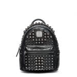MCM Black X-mini Stark Pearl Studs Backpack Bag